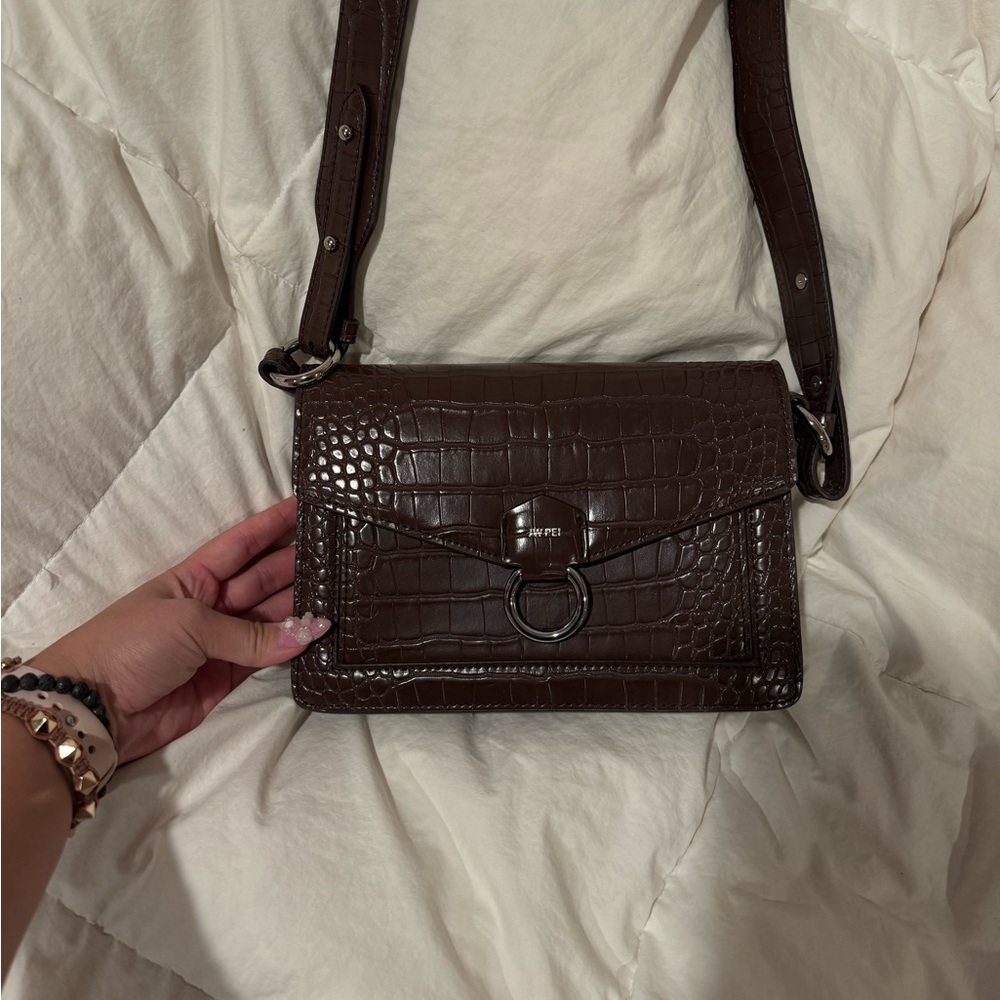 Brown “leather” shoulder bag